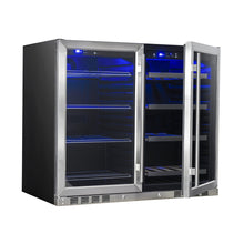 Load image into Gallery viewer, 39 Inch Under Counter Wine And Beer Fridge Combo