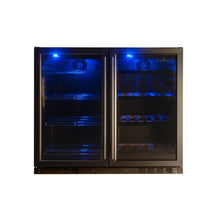 Load image into Gallery viewer, 39 Inch Under Counter Wine And Beer Fridge Combo
