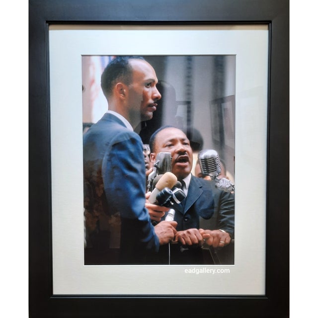 Color Photograph of Dr. King (addressing an audience) by Bernie Kleina