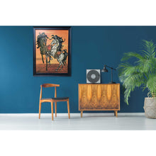 Load image into Gallery viewer, Lee Reynolds Burr Vintage Embellished Offset Lithograph - Carousel L69
