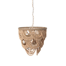 Load image into Gallery viewer, Boho Wood Beaded Chandelier
