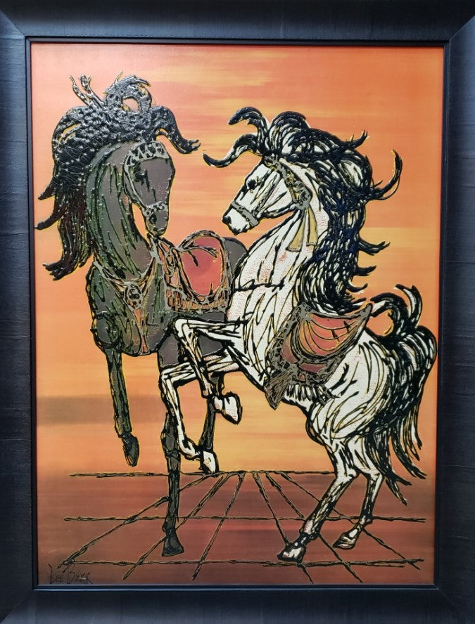 Lee Reynolds Burr Vintage Embellished Offset Lithograph - Carousel L69 ...