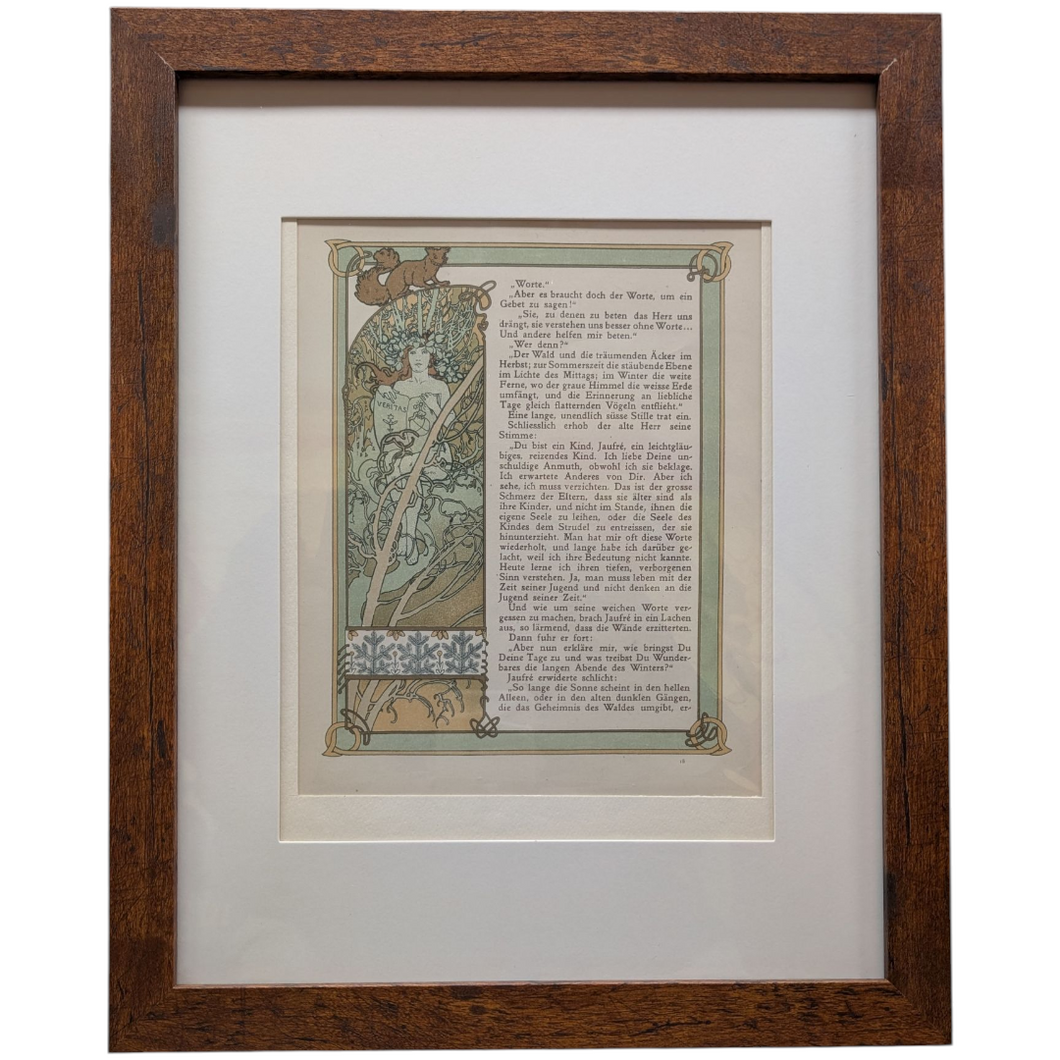 Alphonse Mucha Lithograph from Ilsée. Prinzessin von Tripolis (page 18-19)