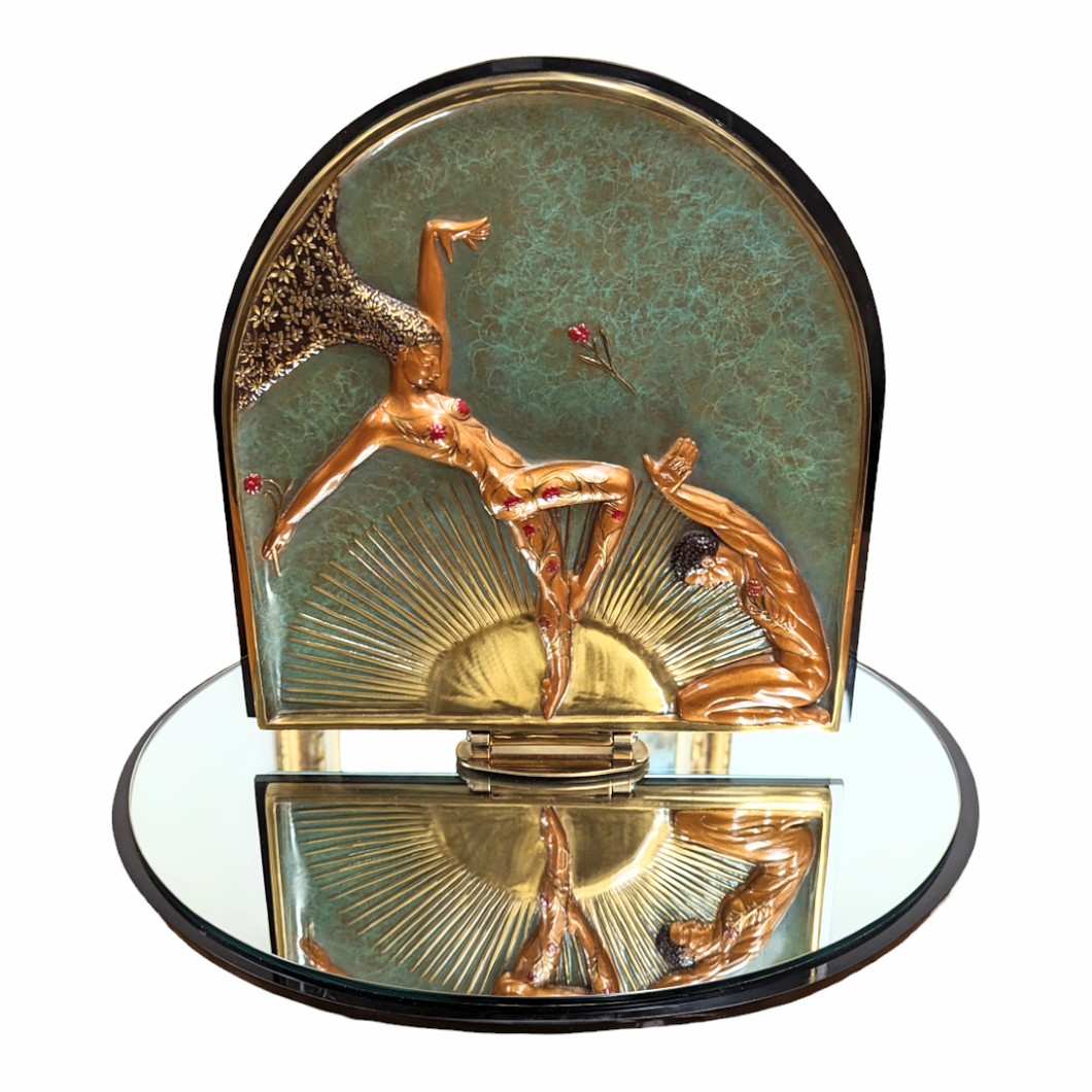 Femme Fatale - Erté designed Bronze Table Mirror (10 of 275)
